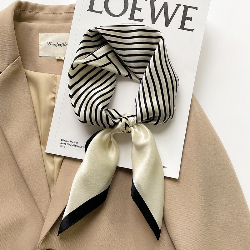 Striped Silk Scarf