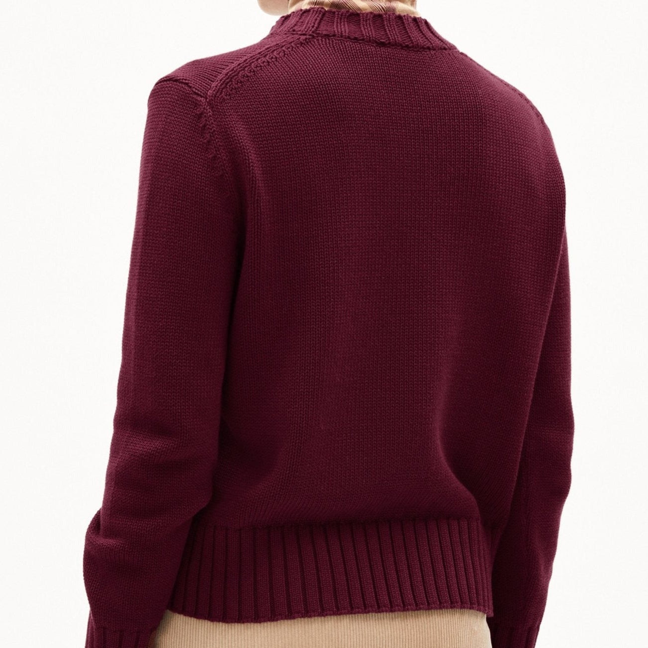 Sweater Dachshund Embroidery 100% Cotton - Burgundy