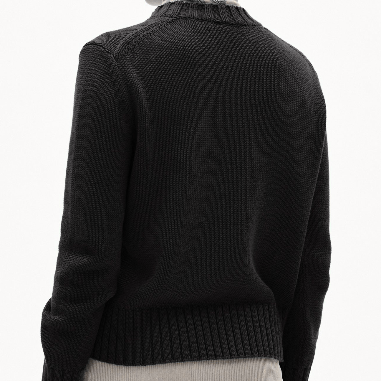 Sweater Dachshund Embroidery 100% Cotton - Black