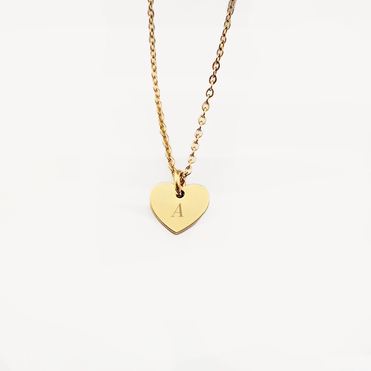 Personalised Matching Heart Necklace - Silver