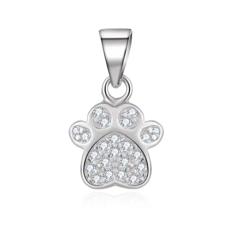 Matching Paw Necklace - Silver