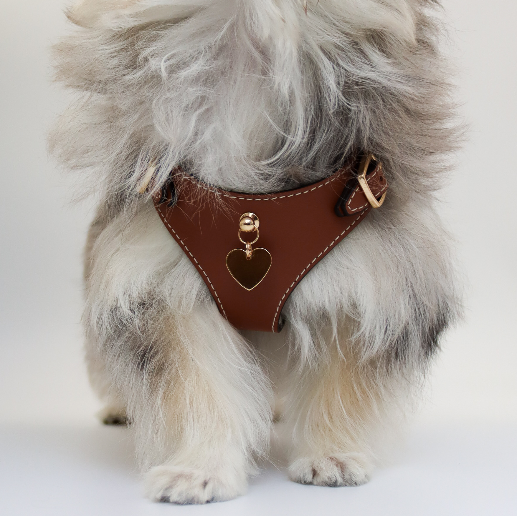 Soft Leather Harness - Marrone