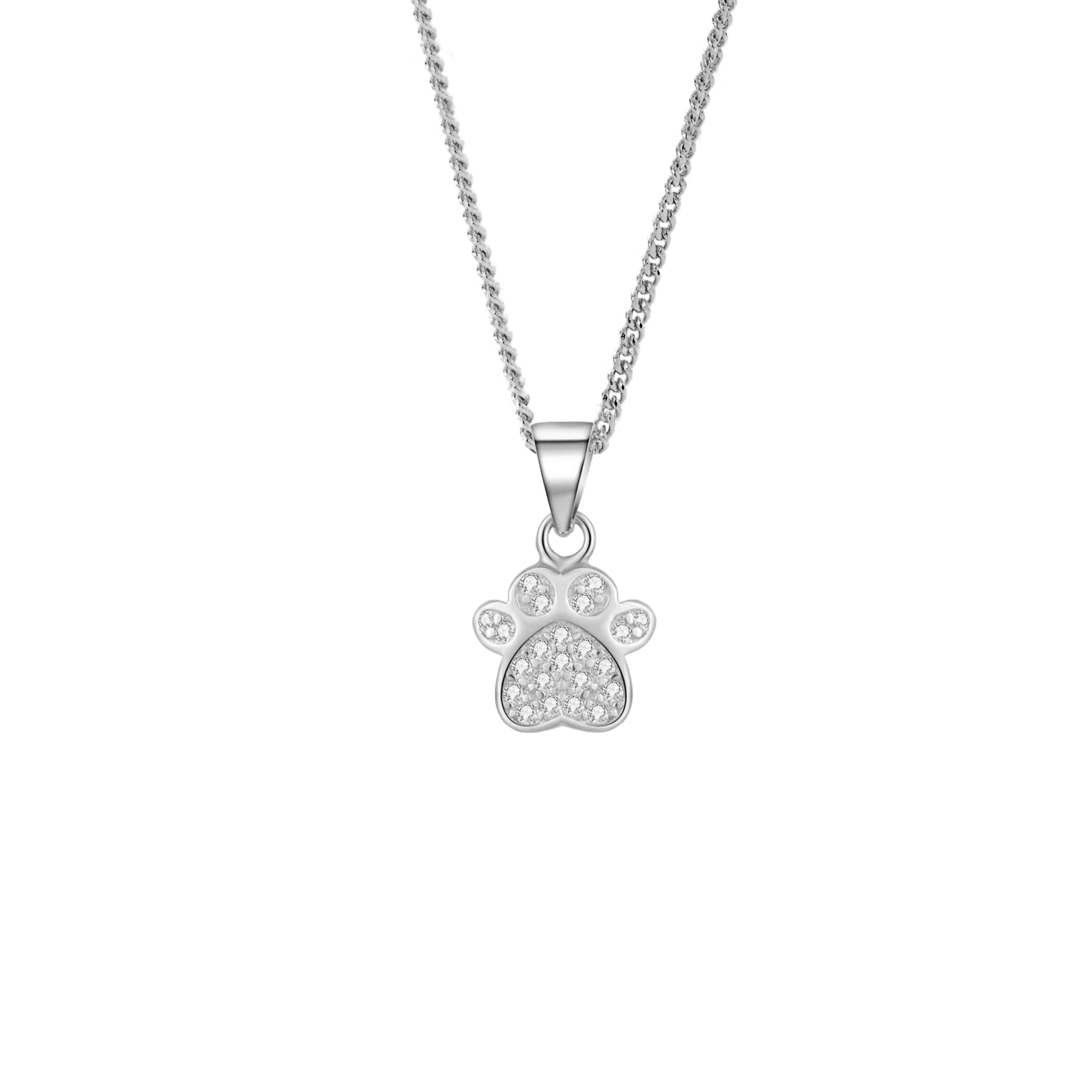 Matching Paw Necklace - Silver