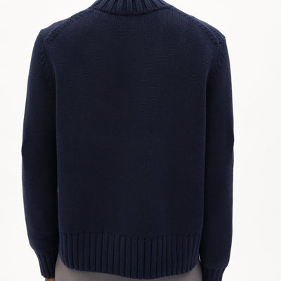 Sweater Pomeranian Embroidery 100% Cotton - Navy