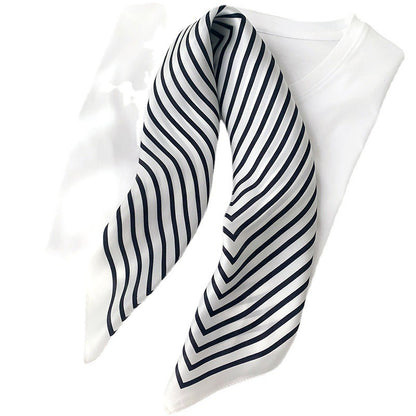 Striped mulberry silk scarf