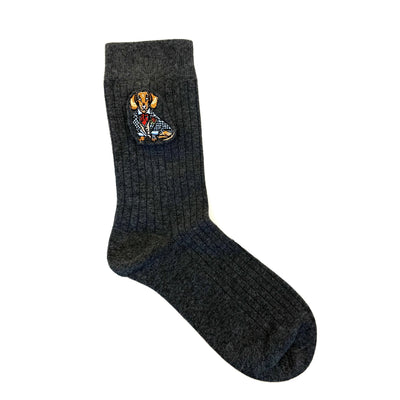 Dachshund Embroidered Cotton Socks Unisex - Multicolor Pack