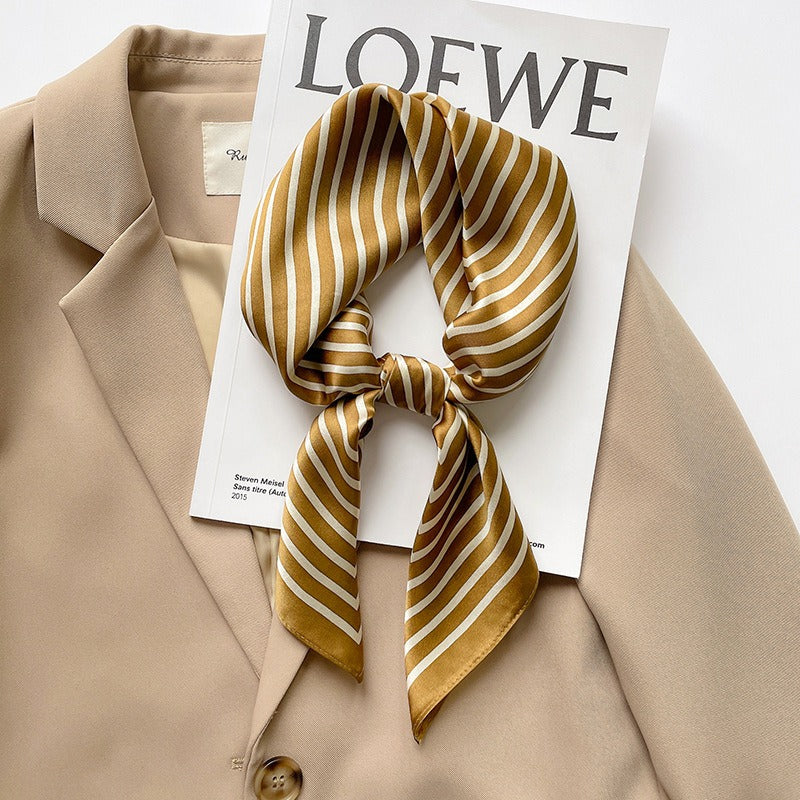 Striped Silk Scarf