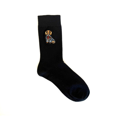 Dachshund Cotton Socks - Black