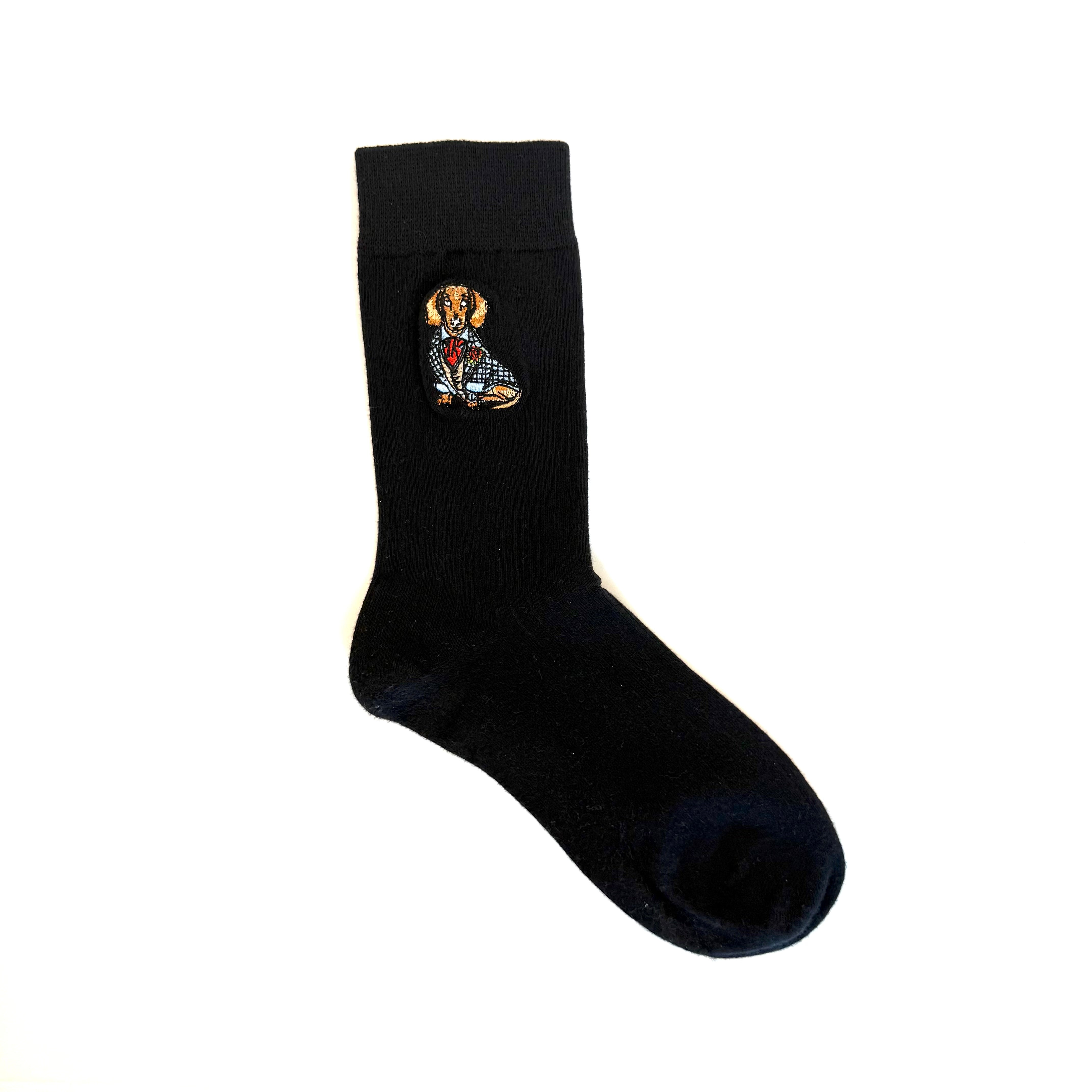 Dachshund Cotton Socks - Black