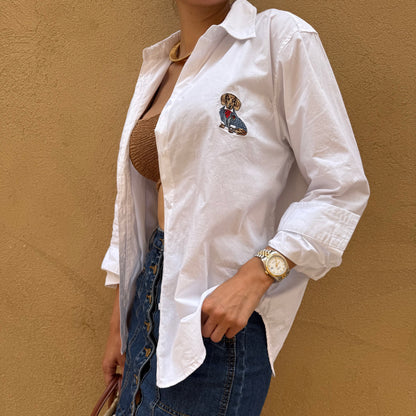Dachshund Embroidered Button Down Shirt