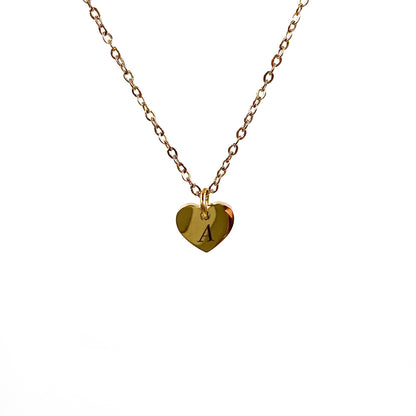 Personalised Matching Heart Necklace - Gold