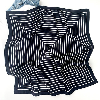 Striped mulberry silk scarf