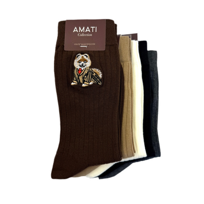 Pomeranian Cotton Socks - Multicolor Pack