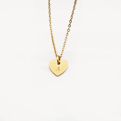 Personalised Matching Heart Necklace - Silver