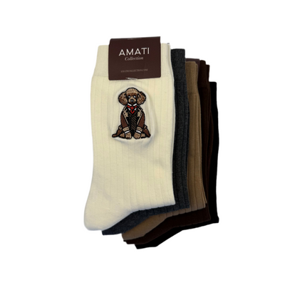 Poodle Cotton Socks - Multicolor Pack