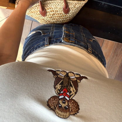 Poodle Embroidered Tank Top
