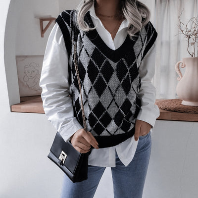 Knitted College Vest