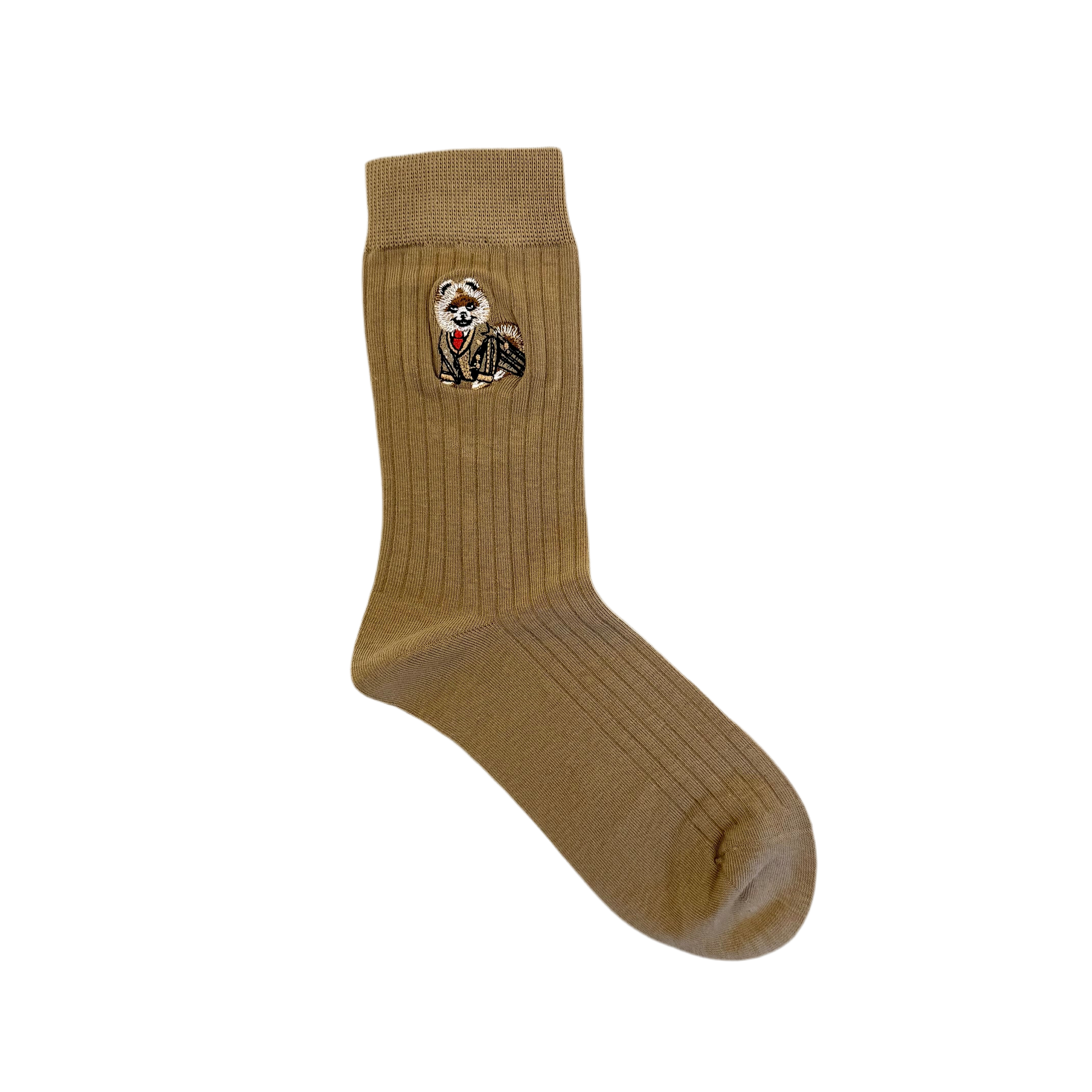 Pomeranian Cotton Socks - Beige