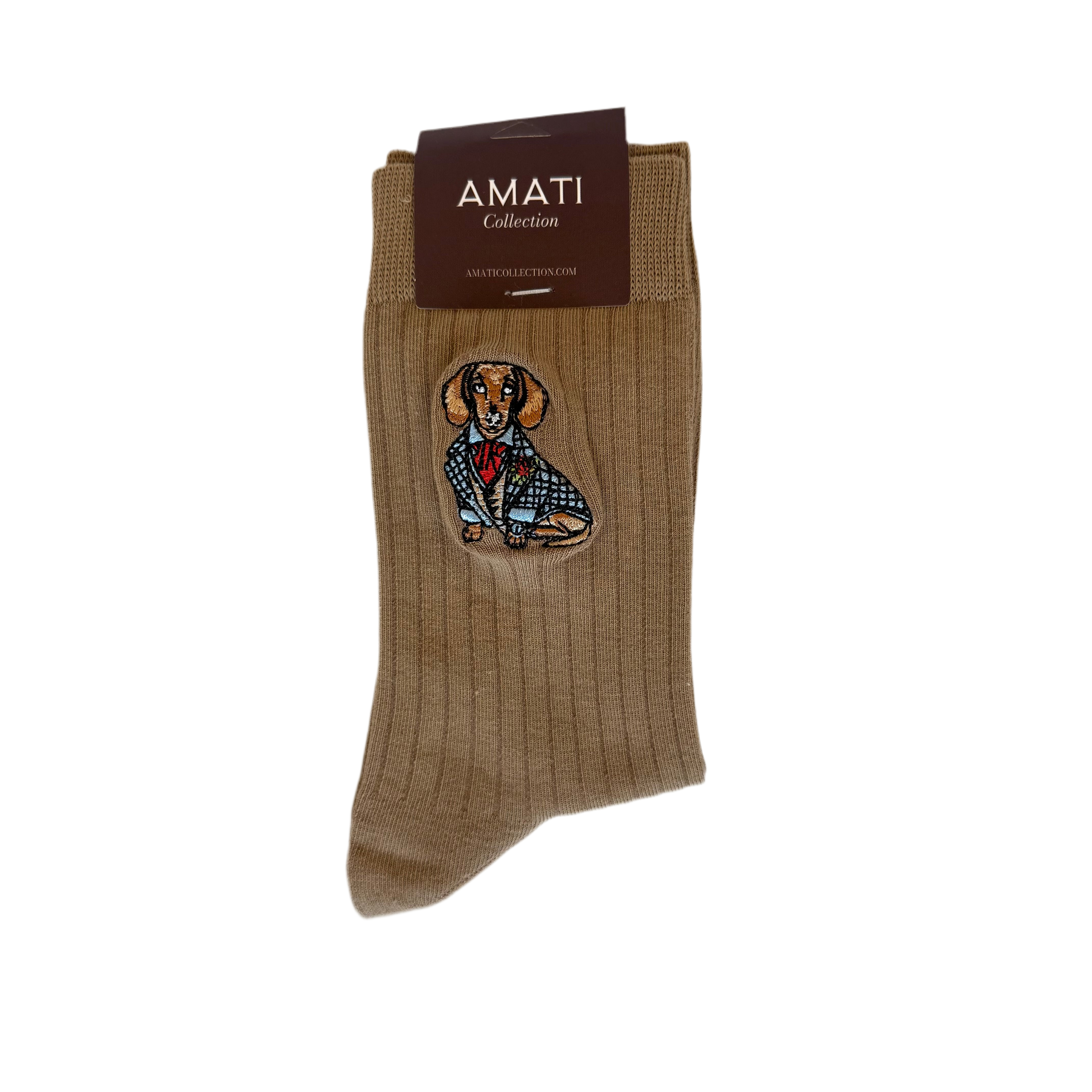 Dachshund Cotton Socks - Beige