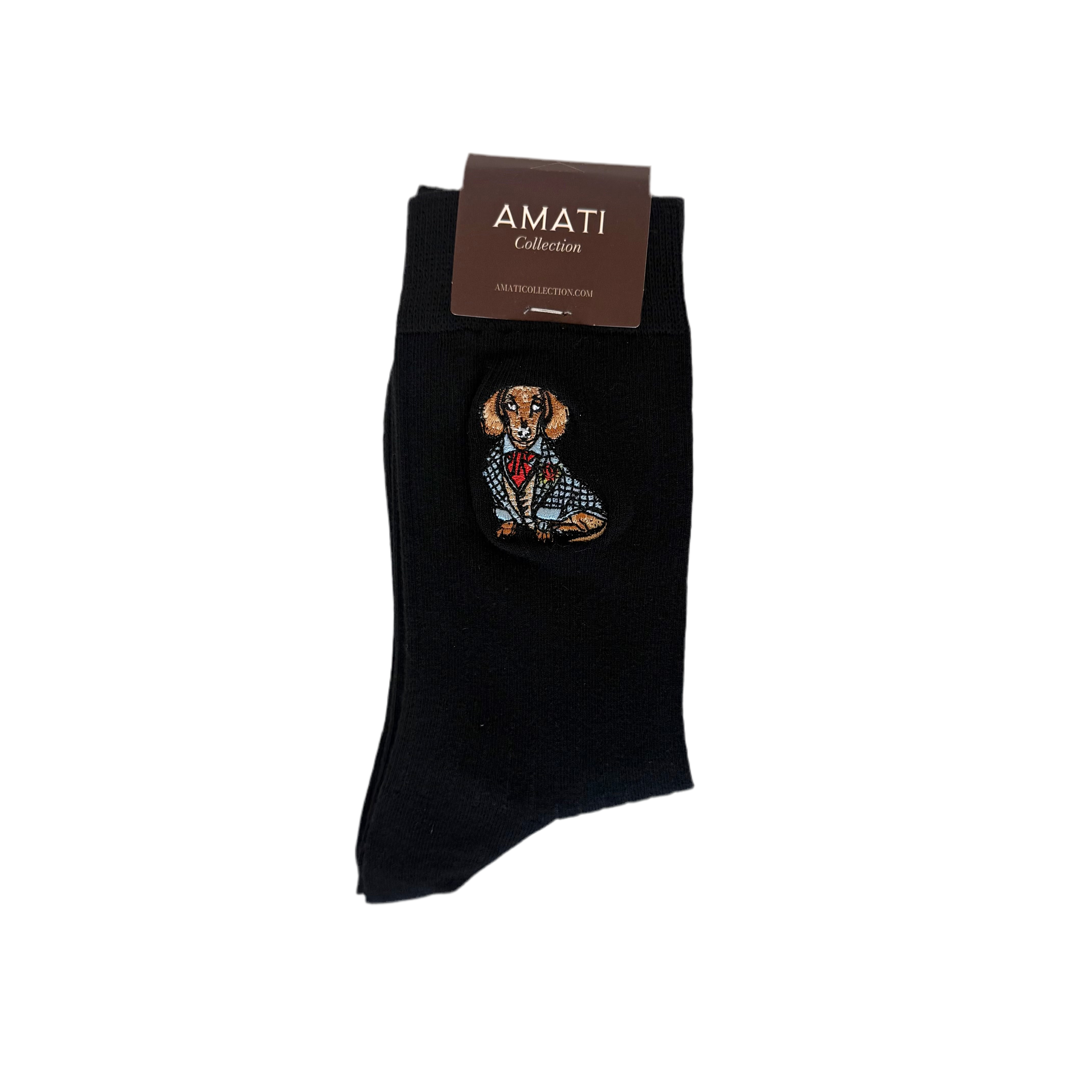 Dachshund Cotton Socks - Black