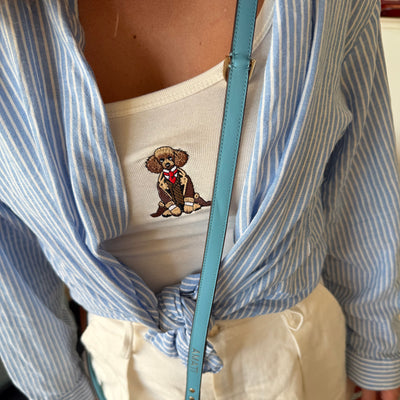 Poodle Embroidered Tank Top