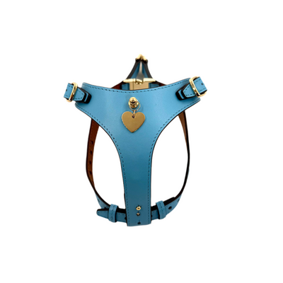 Soft Leather Harness - Blue