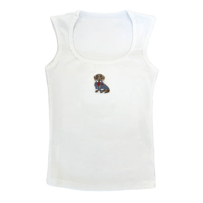 Dachshund Embroidered Tank Top