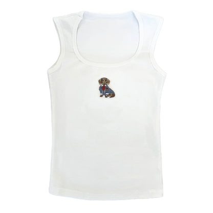 Dachshund Embroidered Tank Top