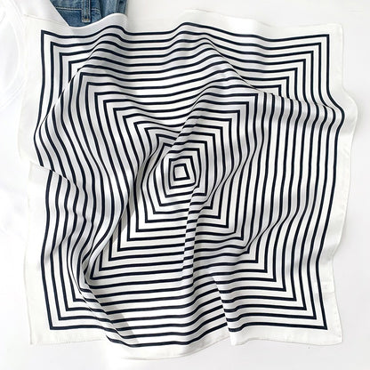 Striped mulberry silk scarf