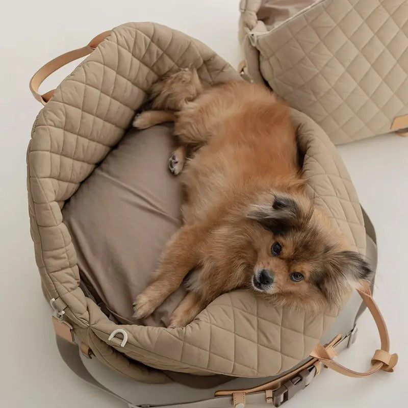 Dog Car Seat & Carrier - Brown