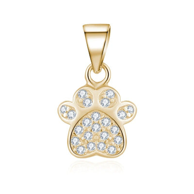 Matching Paw Necklace - Gold