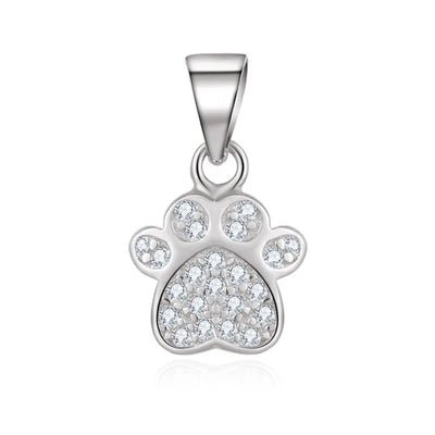 Matching Paw Necklace - Silver