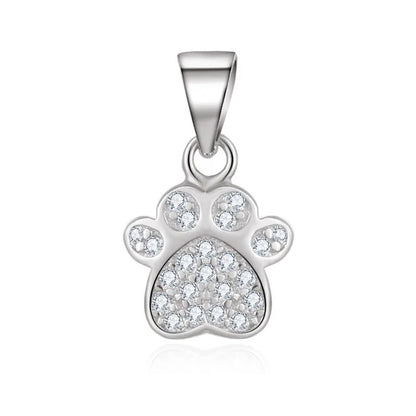 Matching Paw Necklace - Silver