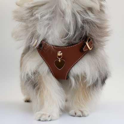 Soft Leather Harness - Marrone