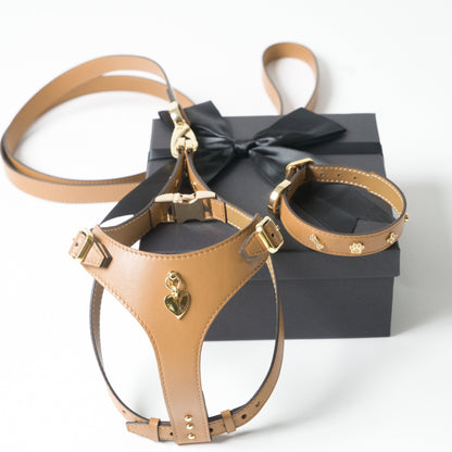 Soft Leather Harness - Cappuccino