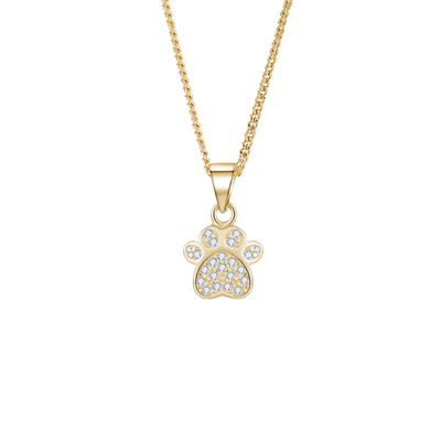 Matching Paw Necklace - Gold