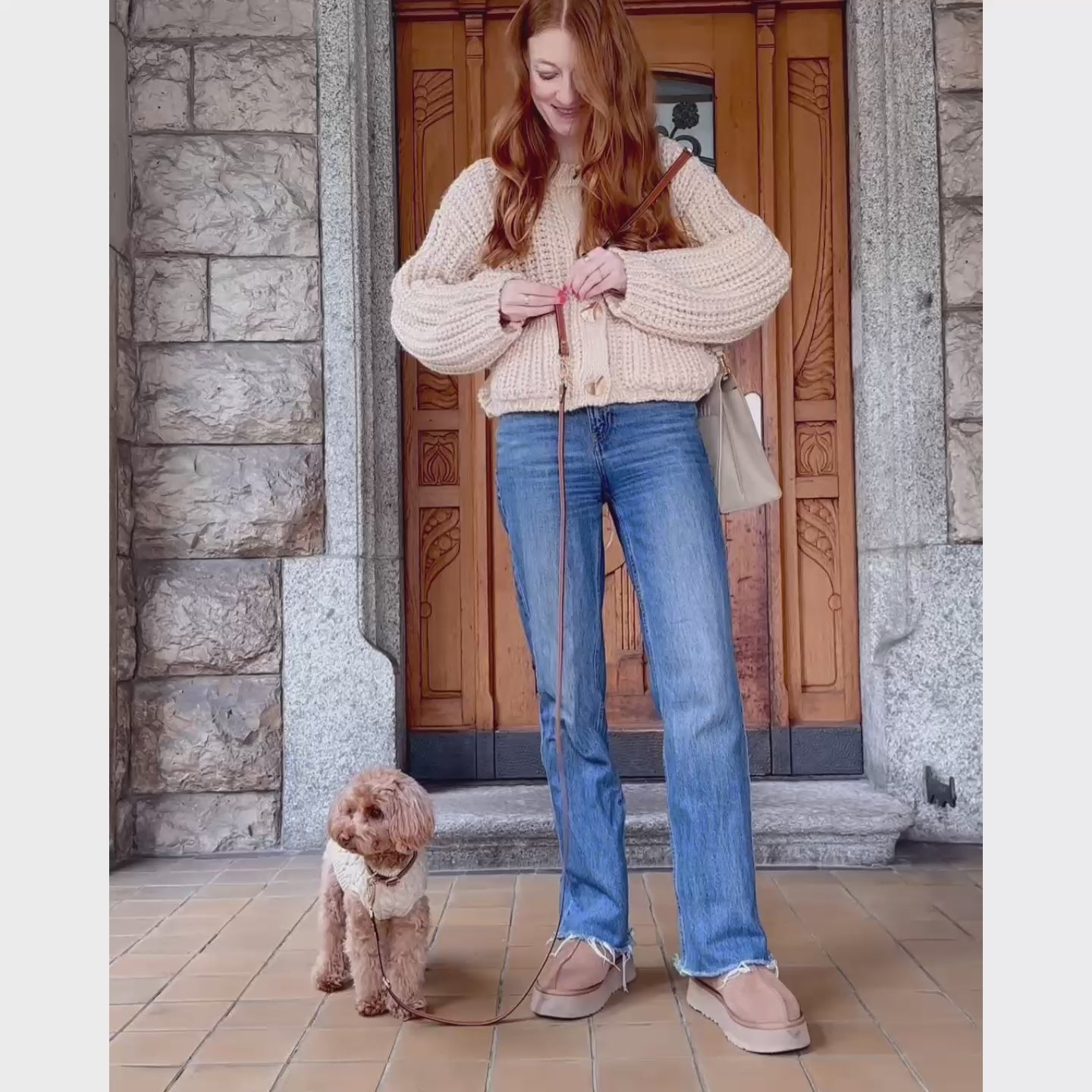 No-tangle Handsfree Extension for Leash - Marrone