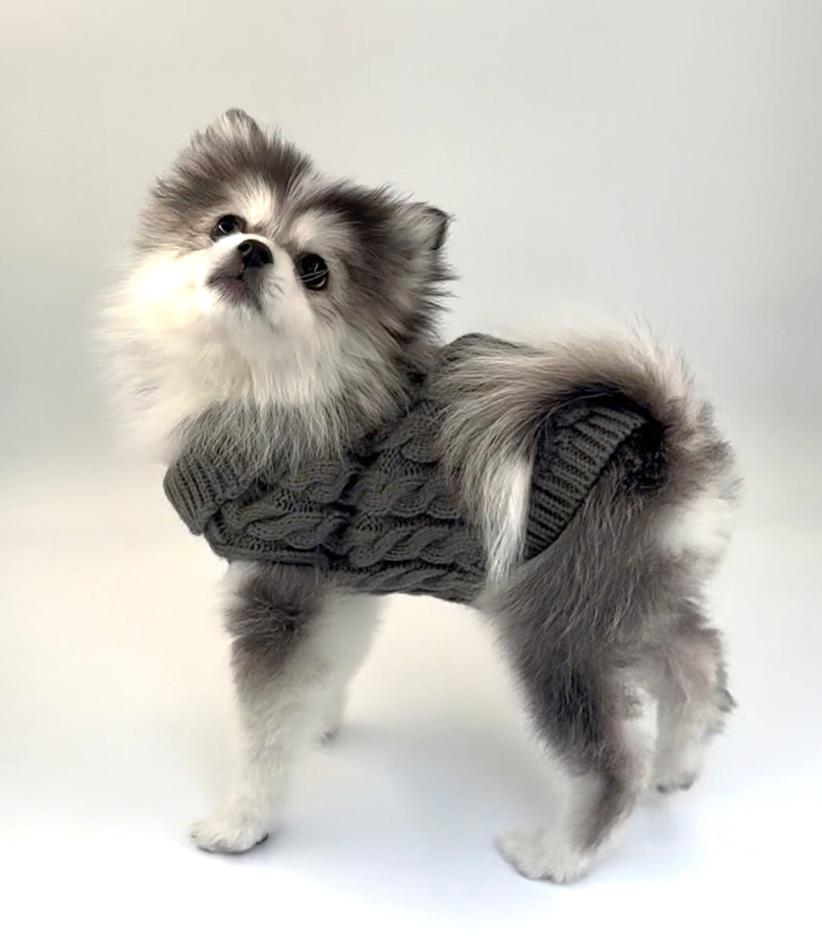Soft Knitted Sweater  - Grey